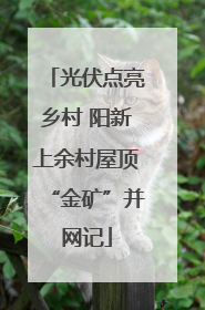 光伏点亮乡村 阳新上余村屋顶“金矿”并网记