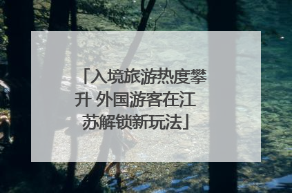 入境旅游热度攀升 外国游客在江苏解锁新玩法