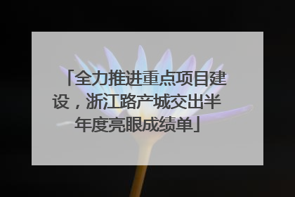 全力推进重点项目建设，浙江路产城交出半年度亮眼成绩单