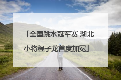 全国跳水冠军赛 湖北小将程子龙首度加冕