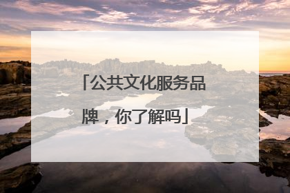 公共文化服务品牌，你了解吗