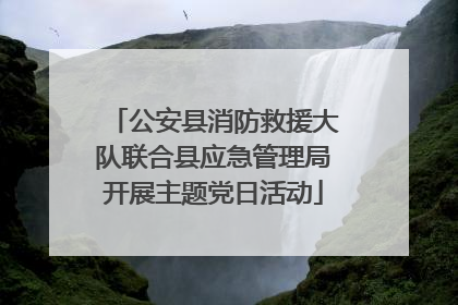 公安县消防救援大队联合县应急管理局开展主题党日活动