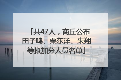 共47人，商丘公布田子鸣、栗东洋、朱翔等拟加分人员名单