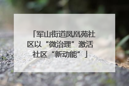 军山街道凤凰苑社区以“微治理”激活社区“新动能”