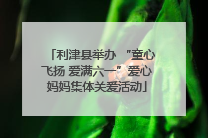 利津县举办 “童心飞扬 爱满六一”爱心妈妈集体关爱活动