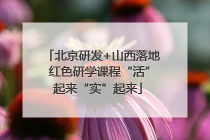 北京研发+山西落地 红色研学课程“活”起来“实”起来