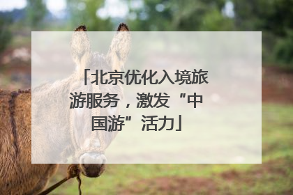 北京优化入境旅游服务，激发“中国游”活力
