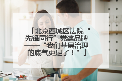 北京西城区法院“先锋同行”党建品牌——“我们基层治理的底气更足了！”