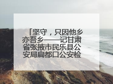 坚守，只因他乡亦吾乡——记甘肃省张掖市民乐县公安局扁都口公安检查站民警黄启元