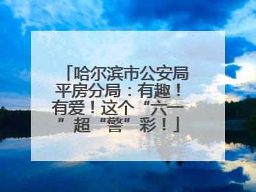 哈尔滨市公安局平房分局：有趣！有爱！这个“六一”超“警”彩！