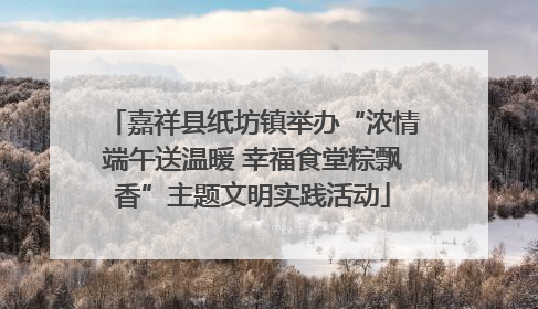 嘉祥县纸坊镇举办“浓情端午送温暖 幸福食堂粽飘香”主题文明实践活动