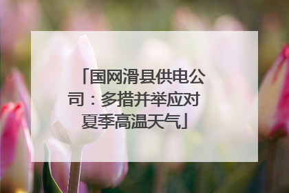 国网滑县供电公司：多措并举应对夏季高温天气