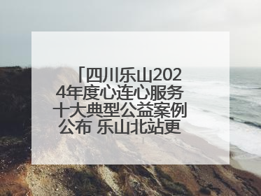 四川乐山2024年度心连心服务十大典型公益案例公布 乐山北站更名、绿心路井盖治理等上榜