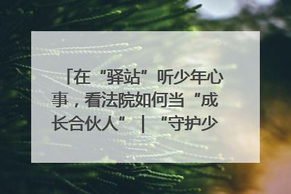 在“驿站”听少年心事，看法院如何当“成长合伙人”｜“守护少年的微笑” 探访记