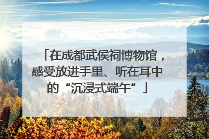 在成都武侯祠博物馆，感受放进手里、听在耳中的“沉浸式端午”