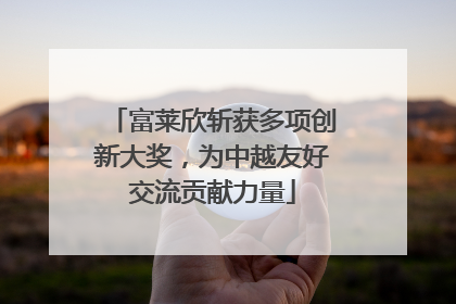 富莱欣斩获多项创新大奖，为中越友好交流贡献力量