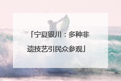 宁夏银川：多种非遗技艺引民众参观