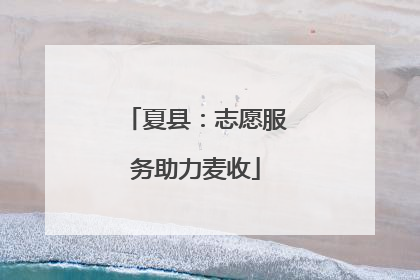 夏县：志愿服务助力麦收