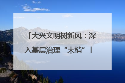 大兴文明树新风：深入基层治理“末梢”