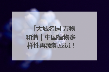 大城名园 万物和谐｜中国植物多样性再添新成员！它只在西藏墨脱