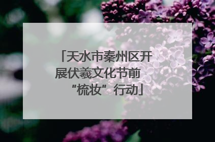 天水市秦州区开展伏羲文化节前 “梳妆”行动