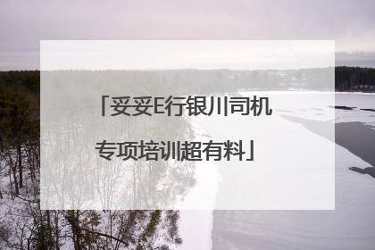 妥妥E行银川司机专项培训超有料