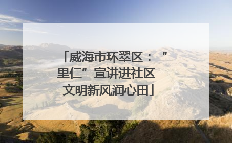 威海市环翠区：“里仁”宣讲进社区 文明新风润心田