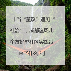 当“童议”遇见“社治”，成都这场儿童友好型社区实践带来了什么？