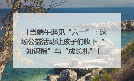 当端午遇见“六一”：这场公益活动让孩子们收下“知识粽”与“成长礼”