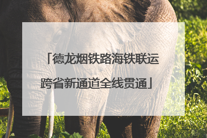 德龙烟铁路海铁联运跨省新通道全线贯通