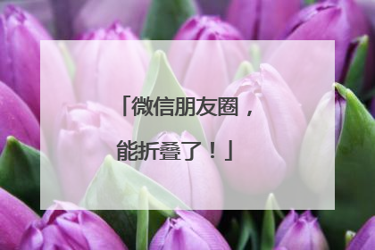 微信朋友圈，能折叠了！