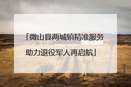 微山县两城镇精准服务助力退役军人再启航