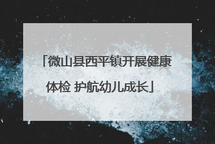 微山县西平镇开展健康体检 护航幼儿成长