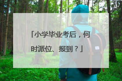 小学毕业考后，何时派位、报到？