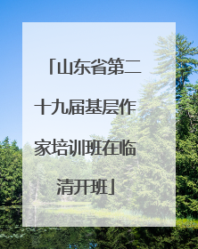 山东省第二十九届基层作家培训班在临清开班