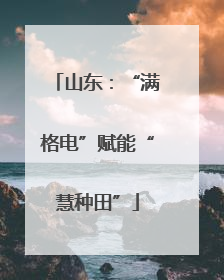 山东：“满格电”赋能“慧种田”