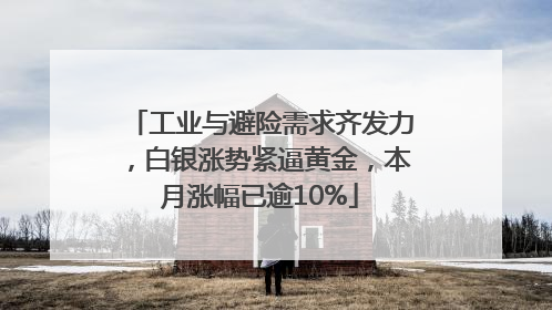 工业与避险需求齐发力，白银涨势紧逼黄金，本月涨幅已逾10%