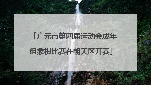广元市第四届运动会成年组象棋比赛在朝天区开赛