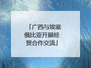 广西与埃塞俄比亚开展经贸合作交流