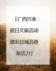 广西兴业：夏日文旅活动激发县域消费新活力