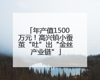 年产值1500万元！高兴镇小蚕茧“吐”出“金丝产业链”