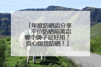 年度防晒霜分享：平价防晒隔离霜哪个牌子最好用？良心国货防晒！