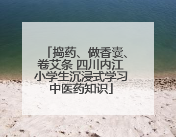 捣药、做香囊、卷艾条 四川内江小学生沉浸式学习中医药知识