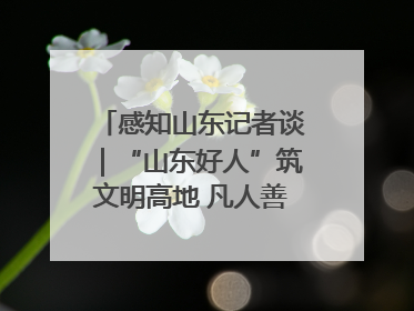 感知山东记者谈｜“山东好人”筑文明高地 凡人善举谱时代新章