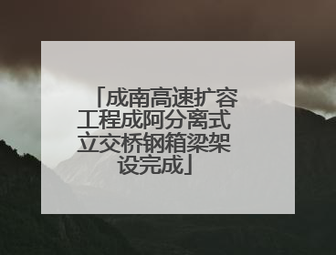 成南高速扩容工程成阿分离式立交桥钢箱梁架设完成