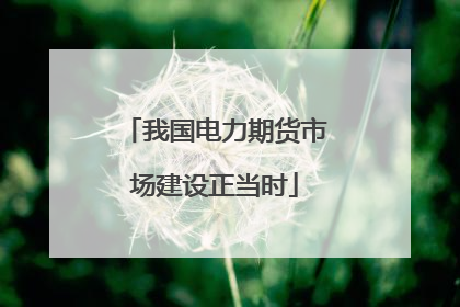 我国电力期货市场建设正当时