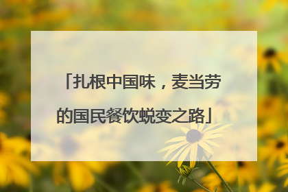 扎根中国味，麦当劳的国民餐饮蜕变之路