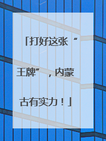 打好这张“王牌”，内蒙古有实力！