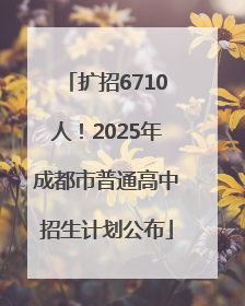 扩招6710人！2025年成都市普通高中招生计划公布