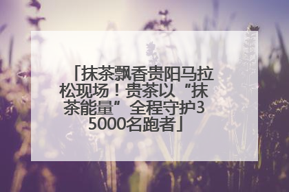 抹茶飘香贵阳马拉松现场！贵茶以“抹茶能量”全程守护35000名跑者